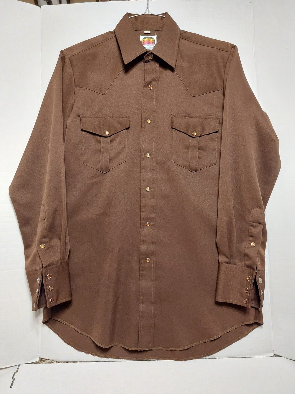 Miller Western Wear Classic Men's Brown Button-Up Shirt